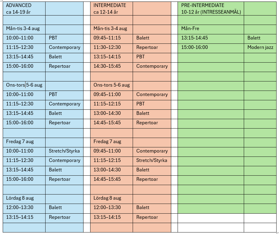 Schema Ballet Intensive 2026