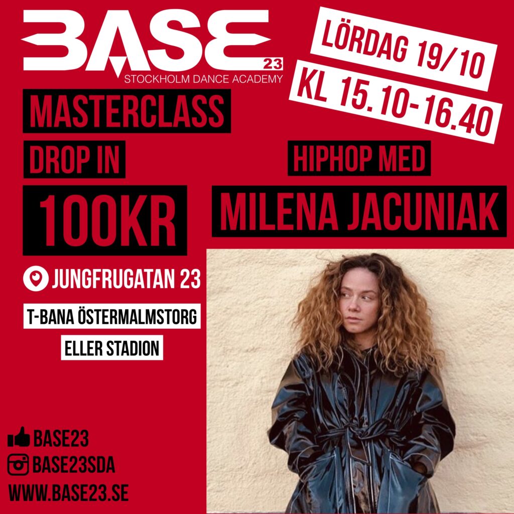 MILENA JACUNIAK - Masterclass på BASE23 19 oktober 2019